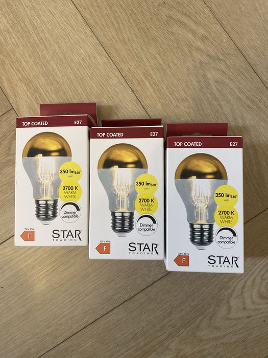 Żarówka dekoracyjna LED E27 4W 2700K  złota ściemnialna