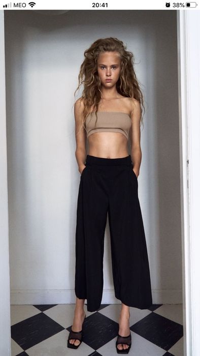 Calças Culottes pretos (novos)