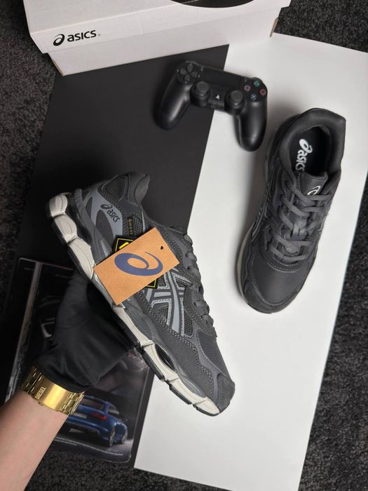 Мужские кроссовки асикс гель ник ASICS Gel-NYC GTX Grey White [41-46]