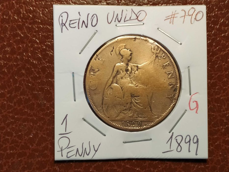 Reino Unido - moeda de 1 penny de 1899 (G)