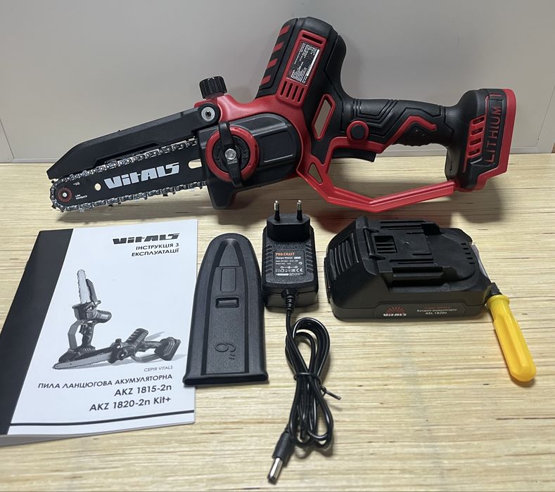 Акумуляторна пила Vitals AKZ1815-2n/Маслонасос/шина15см/АКБ 2А/г та ЗП