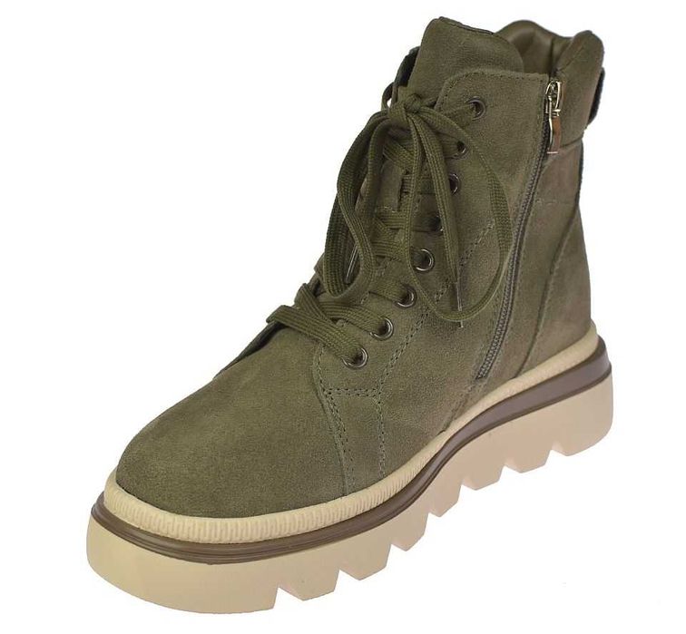 Skórzane śniegowce botki zimowe damskie creepersy B-3-1379 KH rozm. 38