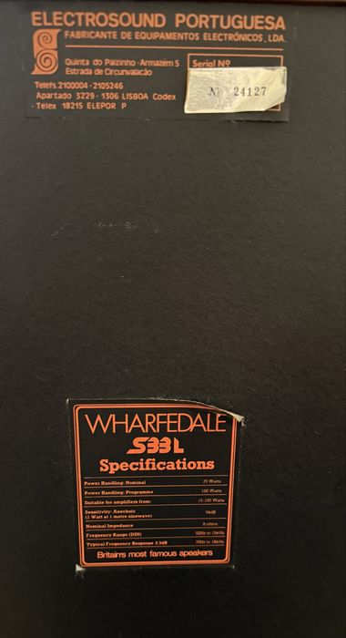 Colunas Wharfedale S33L