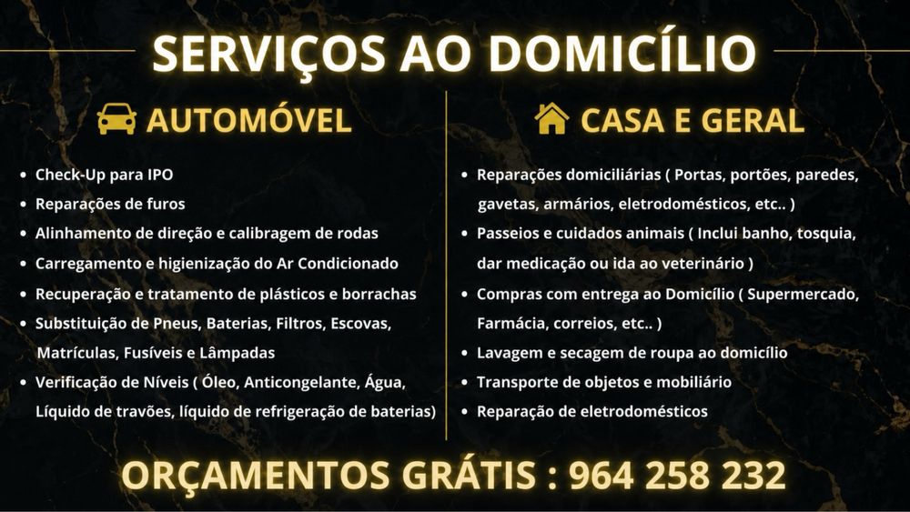 SERVIÇOS URGENTES ao Domicilio ! 964258232