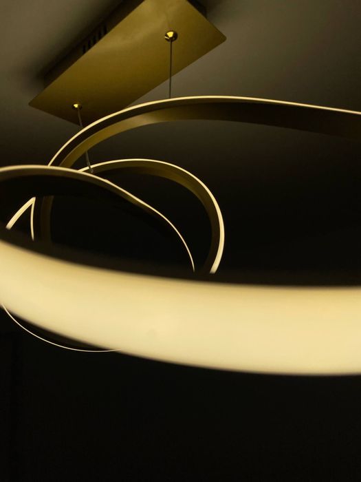 Lampa led złota sufitowa