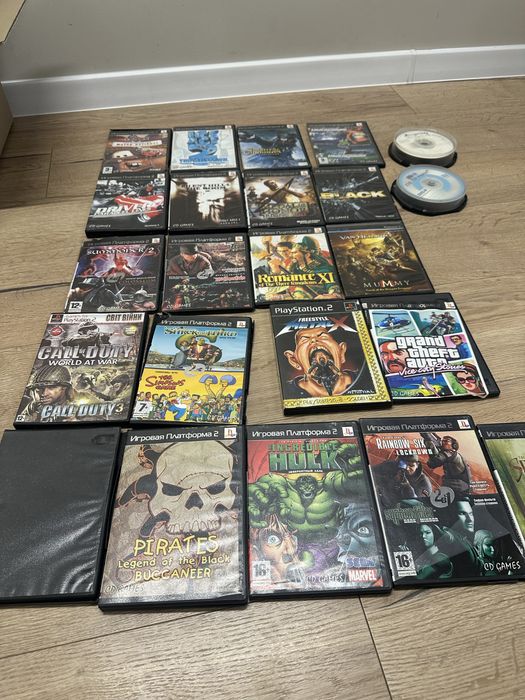 Sony PlayStation 2 slim 7000 диски 2 джостики