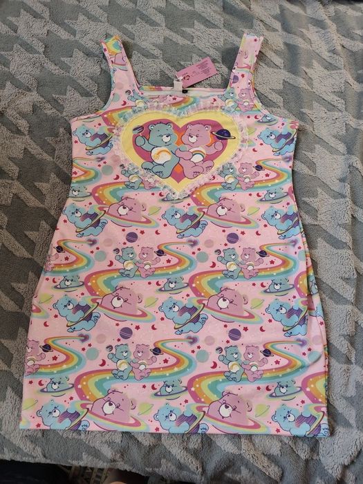 Платье-майка больших размеров с сердечком и мультяшным принтом SHEIN X Care Bears.Новое платье (Plus Size), с биркой.