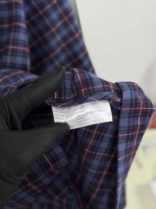Синяя рубашка овершот Kiton рубашка в клетку Китон сорочка куртка рубашка с капюшоном p049