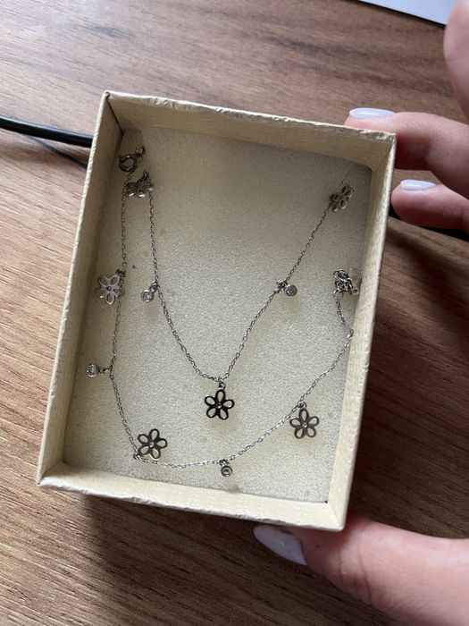 Srebrny łańcuszek i bransoletka