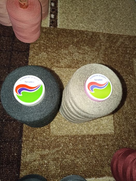 Нитки швейні Ninatex ном.40/2 5000м.нові і б/у.