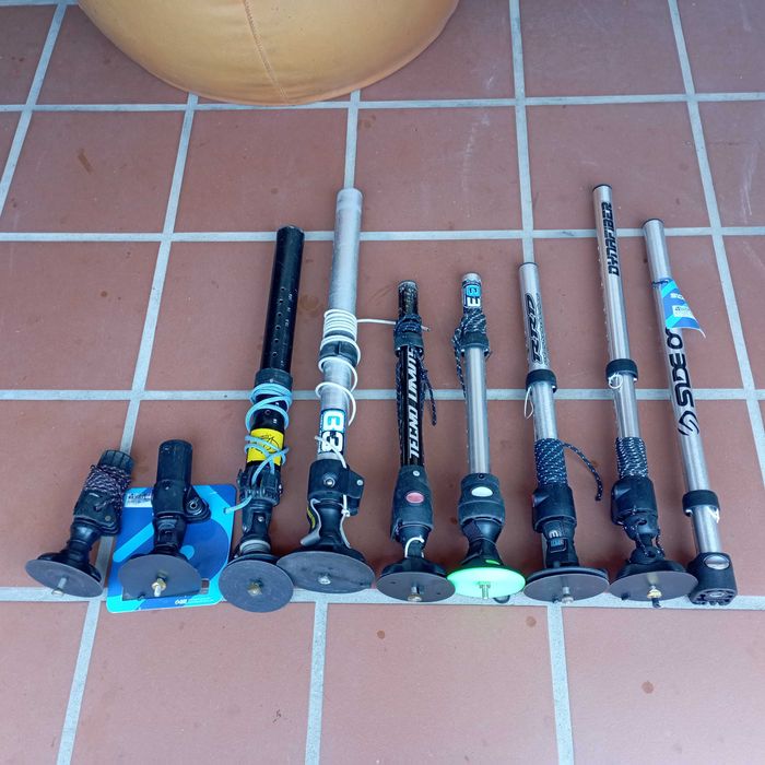 Pés de mastro, copos e extensores de windsurf Sdm e Rdm NOVOS e usados
