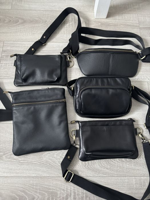 РОЗПРОДАЖ Сумки з НАТУРАЛЬНОЇ шкіри кожаные мужские сумки бананки