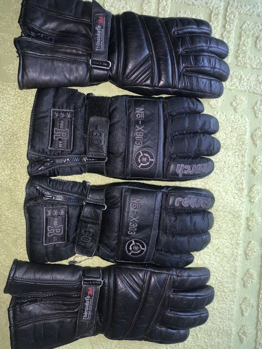 Перчатки кожаные  комбинированные