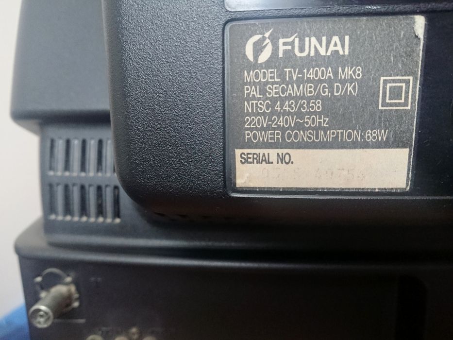 Кинескопный цветной телевизор Funai TV-1400A MK8 в раб. состоянии