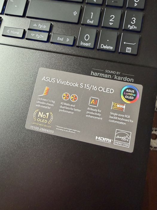 ASUS Vivobook S16 OLED 16” Ultra 7 / 32GB RAM / 1TB SSD / 120Hz