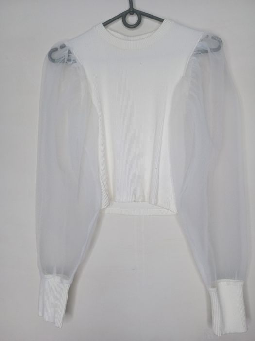 Кофта- топ ZARA з прозорими рукавами