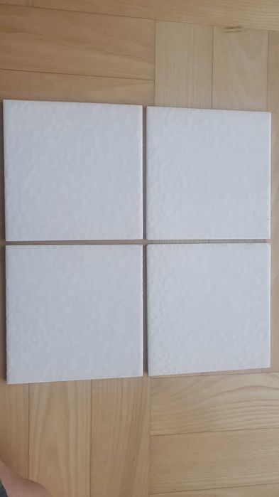 Kafle retro 15x15cm białe połysk GERMANY GDR BEIZENBURG NEW II Klasa 2m2