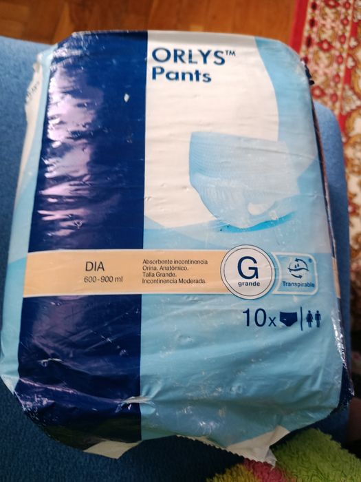 ORLYS Pants – вбираючі труси (G, 10 шт.)
Пропоную одноразові вбираючі
