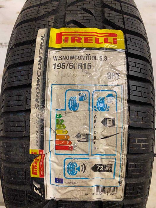 195/60/15 R15 Pirelli Snowcontrol 88T 1шт Зимова шина НОВА!