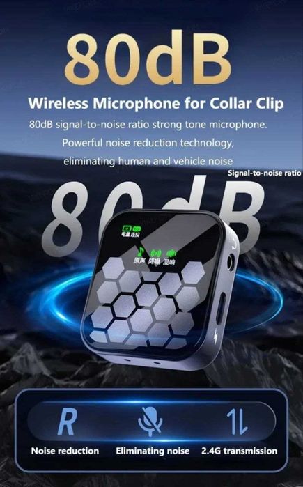 Беспроводной микрофон 2в1 для Type-C и iOS с шумоподавлением
