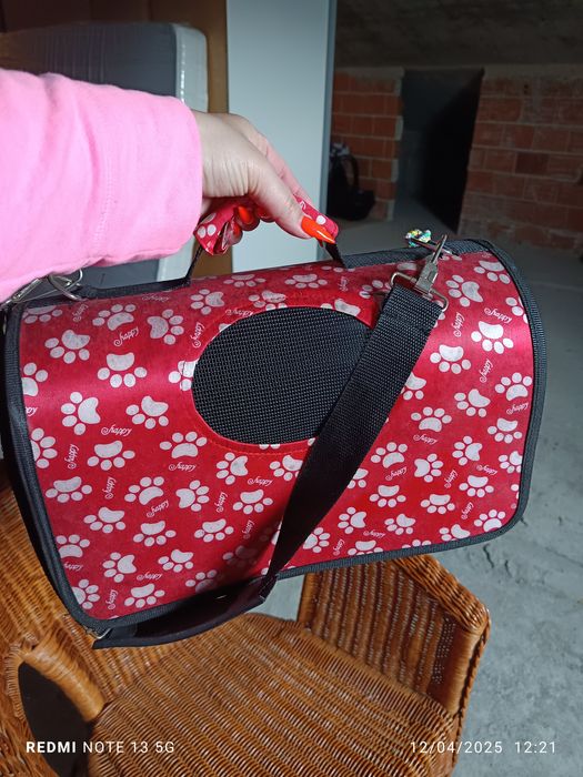 Transportadora em tecido.