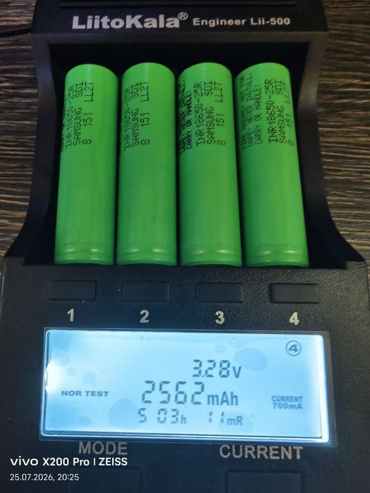 Аккумуляторы 18650 Samsung 25 R