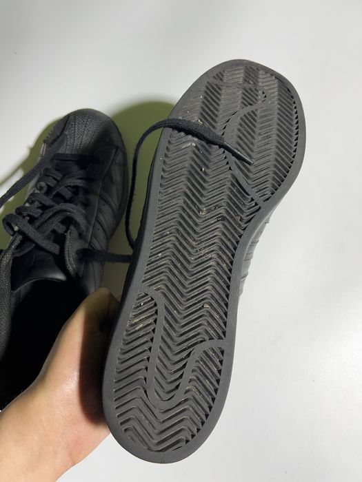 Оригинал! Adidas Superstar triple black 45