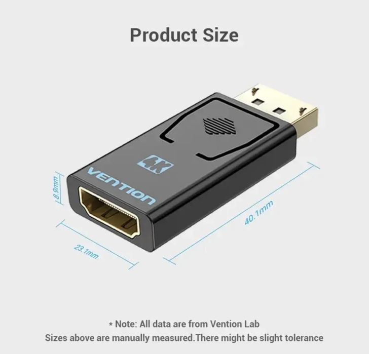 Адаптер перехідник  DisplayPort to HDMI 4k