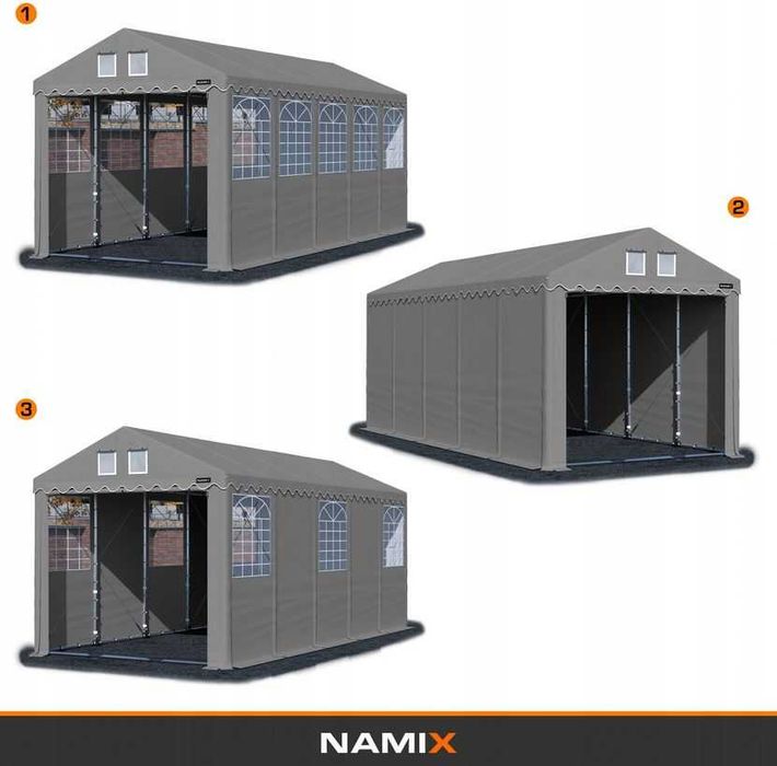 Namiot PRESTIGE 5x8-4m przemysłowy magazynowy MOCNY PVC 560g