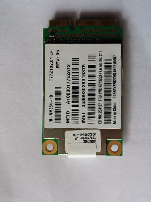 3g modem wwan Gobi 2000 Lenovo ThinkPad Edge 13 14 15 L412 L512 T410 T410s T510 W510 X100e X201 Tablet 3г модем