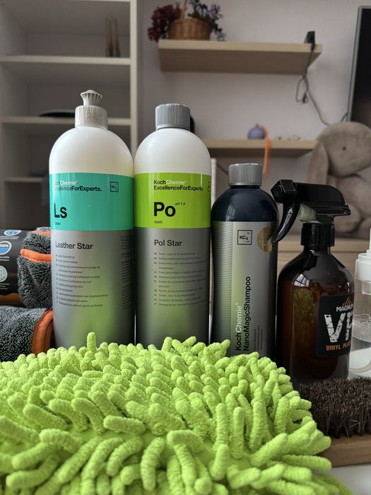 Набір для мийки авто шампунь фібра щітки (набір 4500 грн)