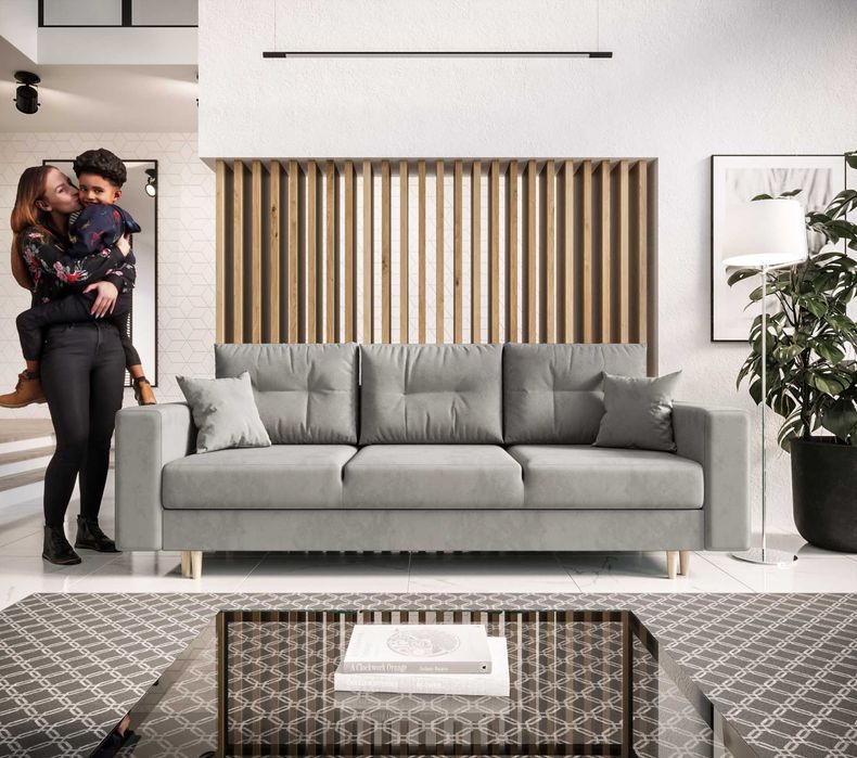 Kanapa Sofa Rozkładana Sofia EN Meble Beż