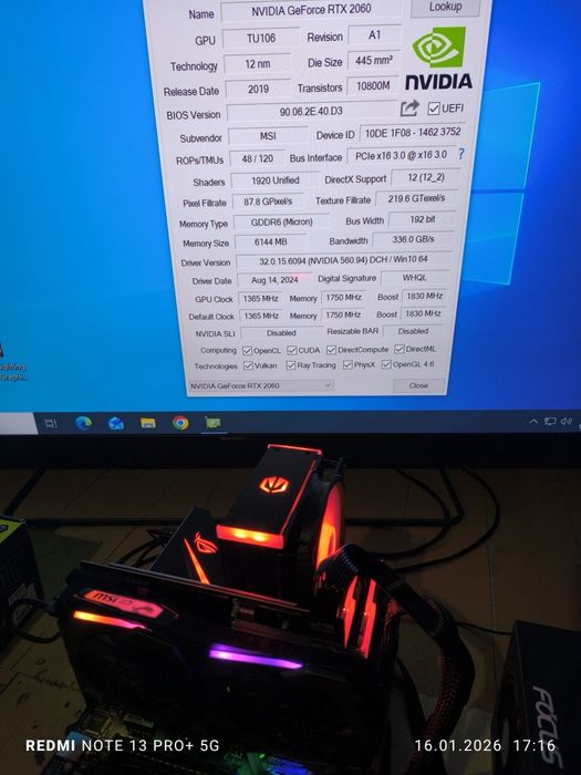 GeForce RTX2060 6GB MSI Gaming Z