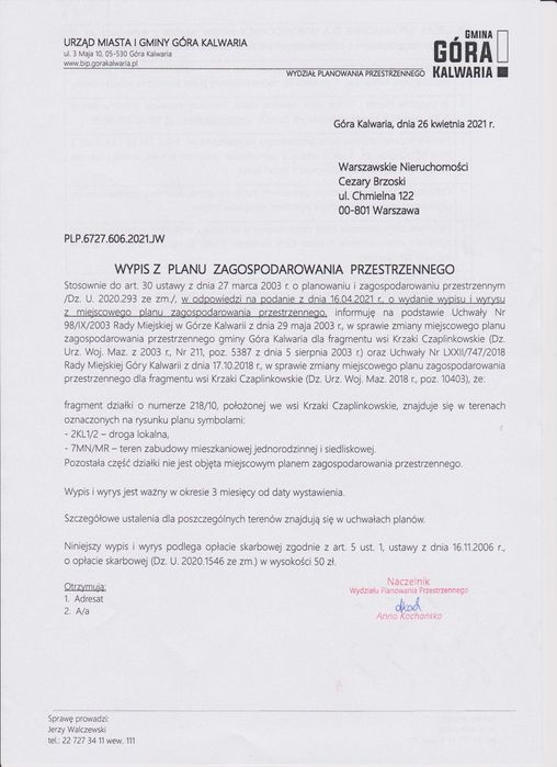 Działki budowlane 1000 m² Krzaki Czaplinkowskie, Góra Kalwaria - Widok 4