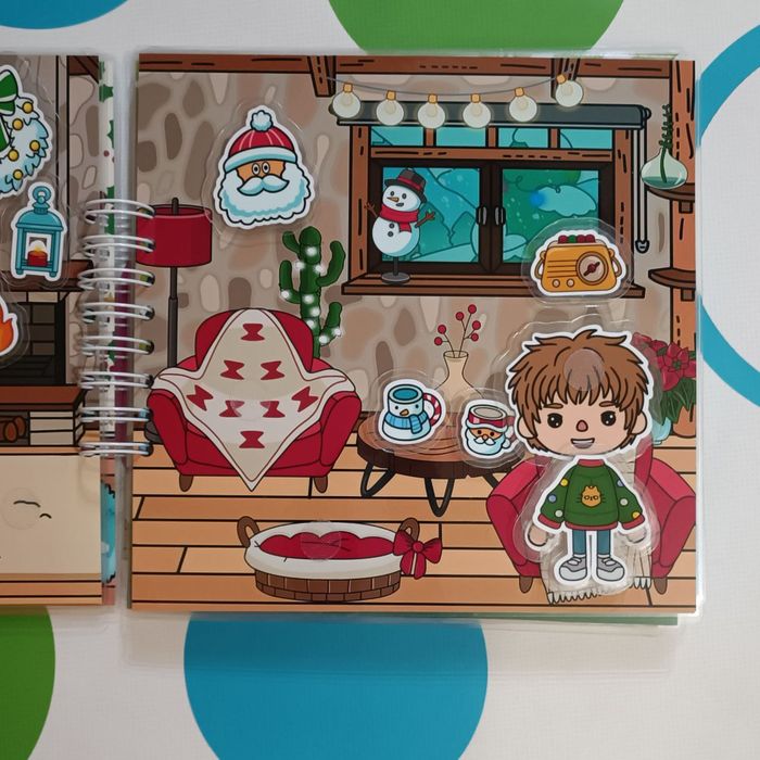 Тока бока Зимовий відпочинок альбом на липучках подарунок дитині