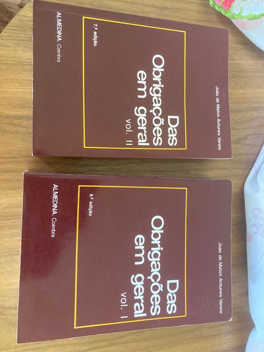 Livro Das Obrigações em Geral - João de Matos Antunes Varela