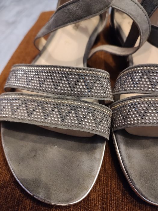 Sandały damskie zamszowe