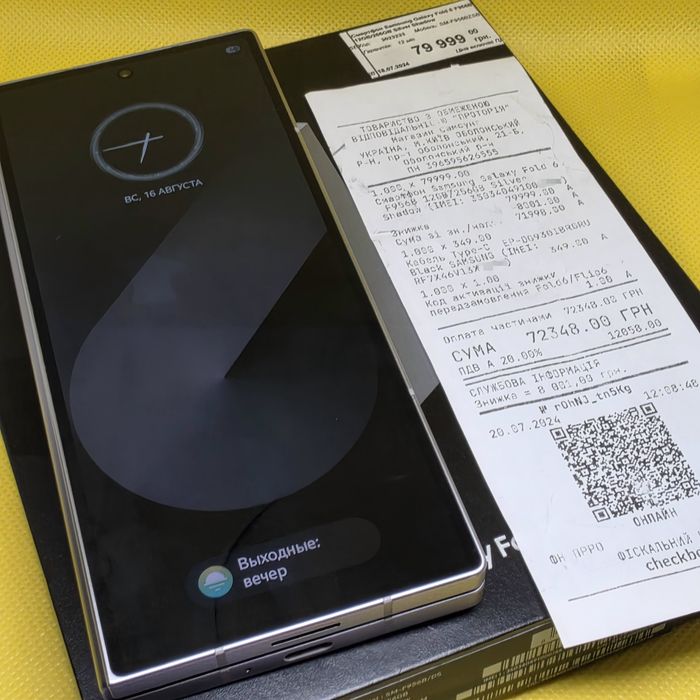 Samsung Galaxy Z Fold 6 12/256GB Silver Shadow | Офіціал, Ідеал, Чек, Повний комплект