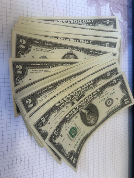 Rzadkie banknoty dwudolarowe 5 sztuk polecam dolar