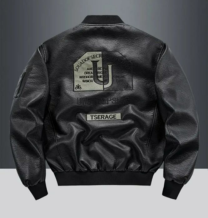 Kurtka skórzana bejsbolówka