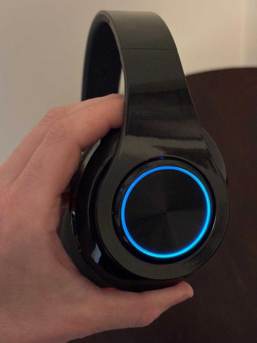 Headphones Gaming Wireless Bluetooth com LED RGB – MicroSD e Aux