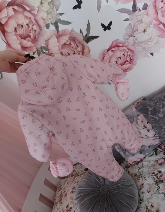 Kombinezon wiosenny jesienny  zimowy przejściowy  62/68 George w kwiat