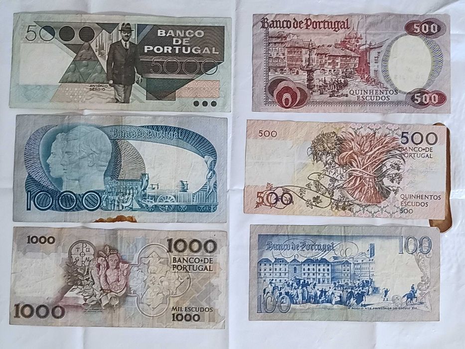 Lotes de notas de escudos