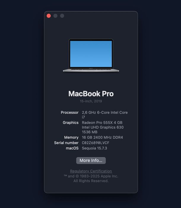 MacBook Pro 15" 2019 i7 16GB Radeon - Porto