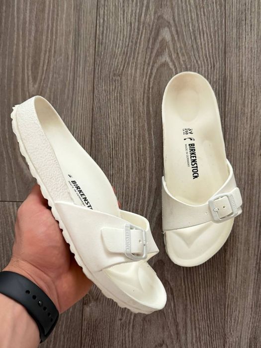 Damskie Letnie Białe Wygodne Sandały Birkenstock Made in Germany