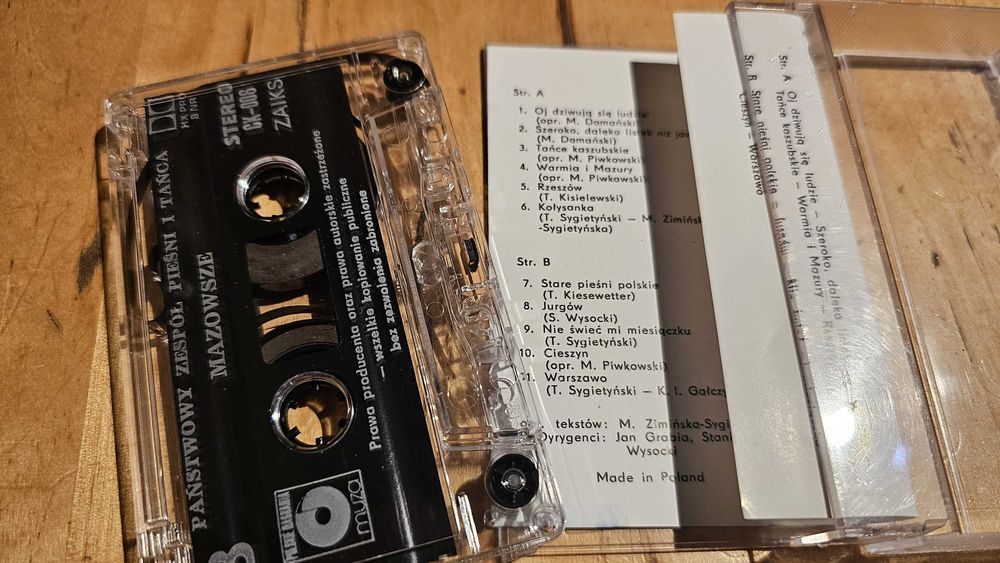 BE 5x Kaseta MAZOWSZE - Śpiewa kolędy i inne [MUZA] magnetofonowa