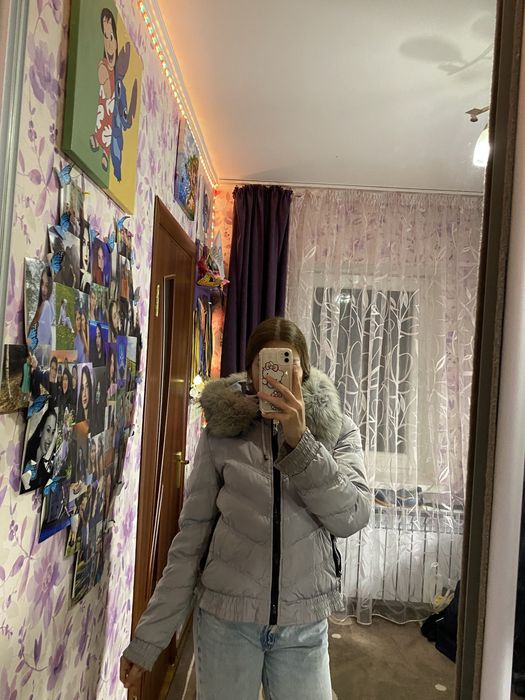 Куртка зима-весна-осінь, розмір M-L, колір сірий