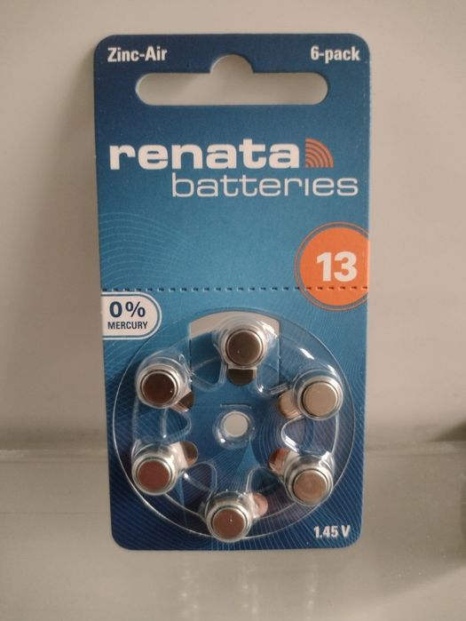 Батарейки ZA 13. Renata. Лучшие.  Оригинал.