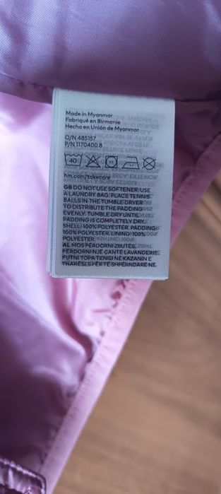 Kurtka kurteczka dziewczęca H&M 94/104 cm. Bardzo dobry stan.