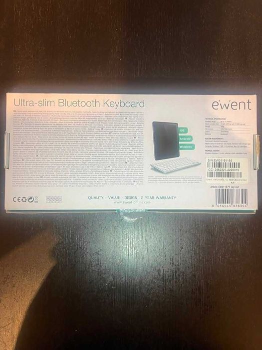 Teclado Bluetooth Ultra Slim eWent